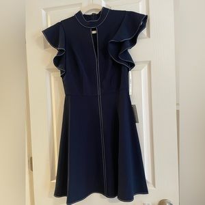 ELIZA J - NWT Navy Flutter Dress